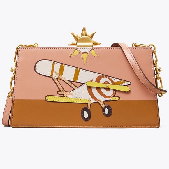 NWT TORY BURCH Frame Plane-appliqué Crossbody Bag